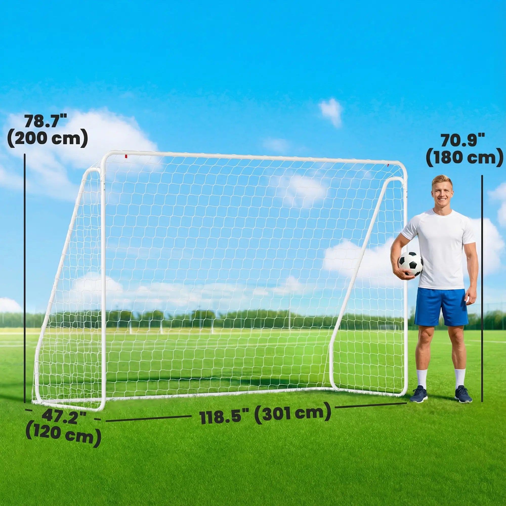 Soccer Goal, Soccer Net, 10 x 4 ft, White Soccer at Gallery Canada