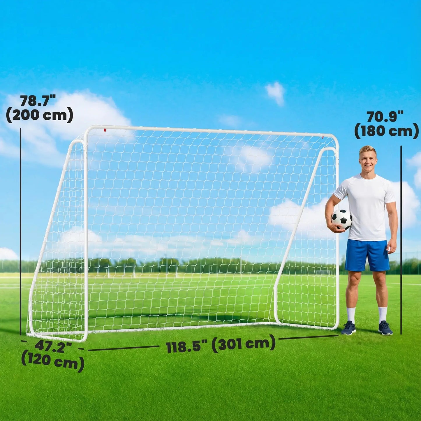 Soccer Goal, Soccer Net, 10 x 4 ft, White Soccer at Gallery Canada