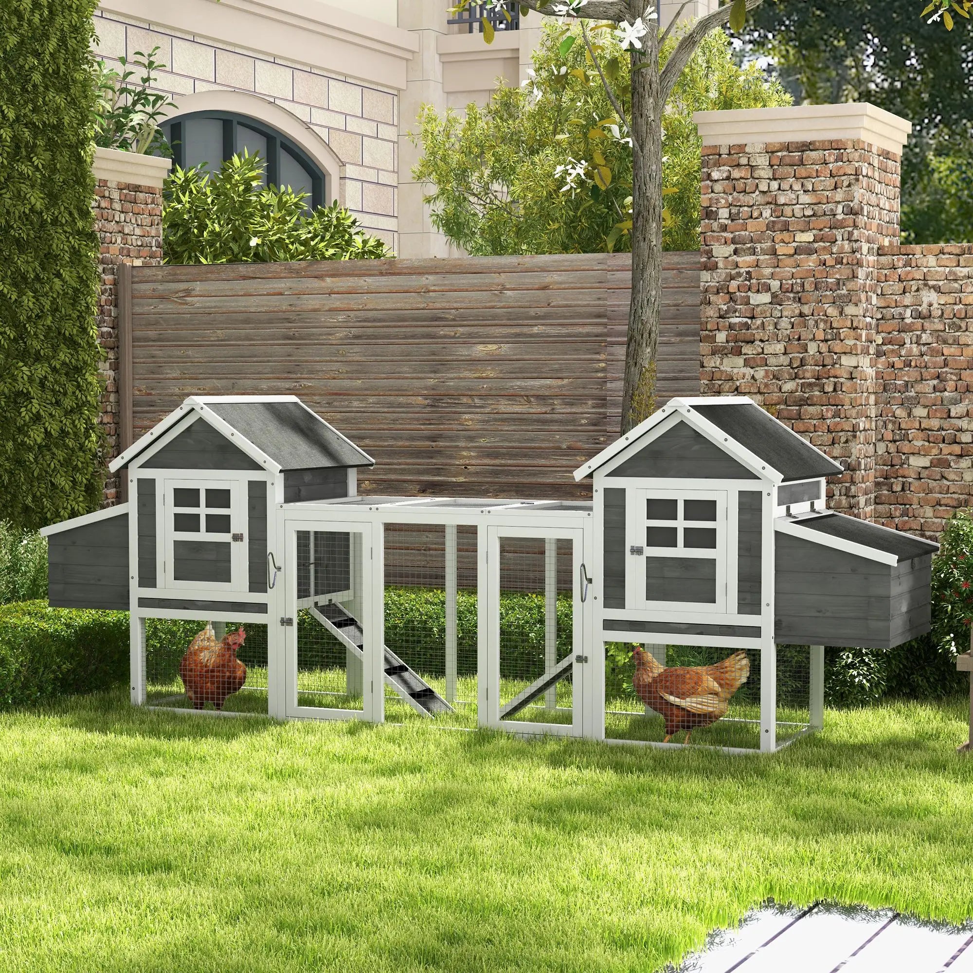 Extra Large Chicken Coop, Wooden Poultry House, Rabbit Hutch, Grey Chicken Coops at Gallery Canada