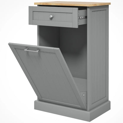 Kitchen Tilt Out Trash Bin Cabinet, Free Standing, Grey Storage Cabinets Grey at Gallery Canada