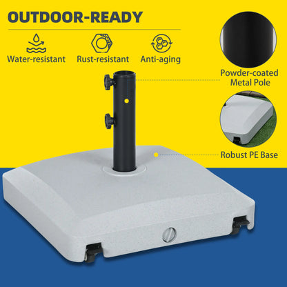 66 lb Heavy Duty Patio Umbrella Stand, Outdoor Garden Base, Light Grey Umbrella Bases at Gallery Canada
