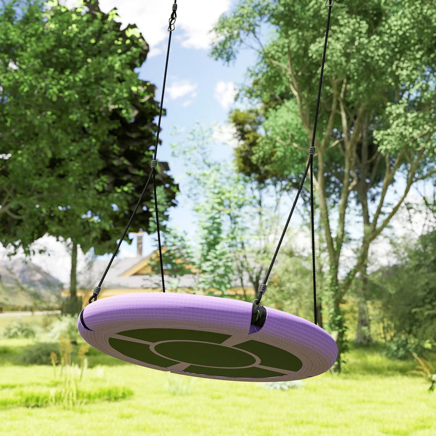 100cm Diameter Nest Seat, Height Adjustable, Kids Outdoor Playground, Purple Gym Sets & Swings at Gallery Canada