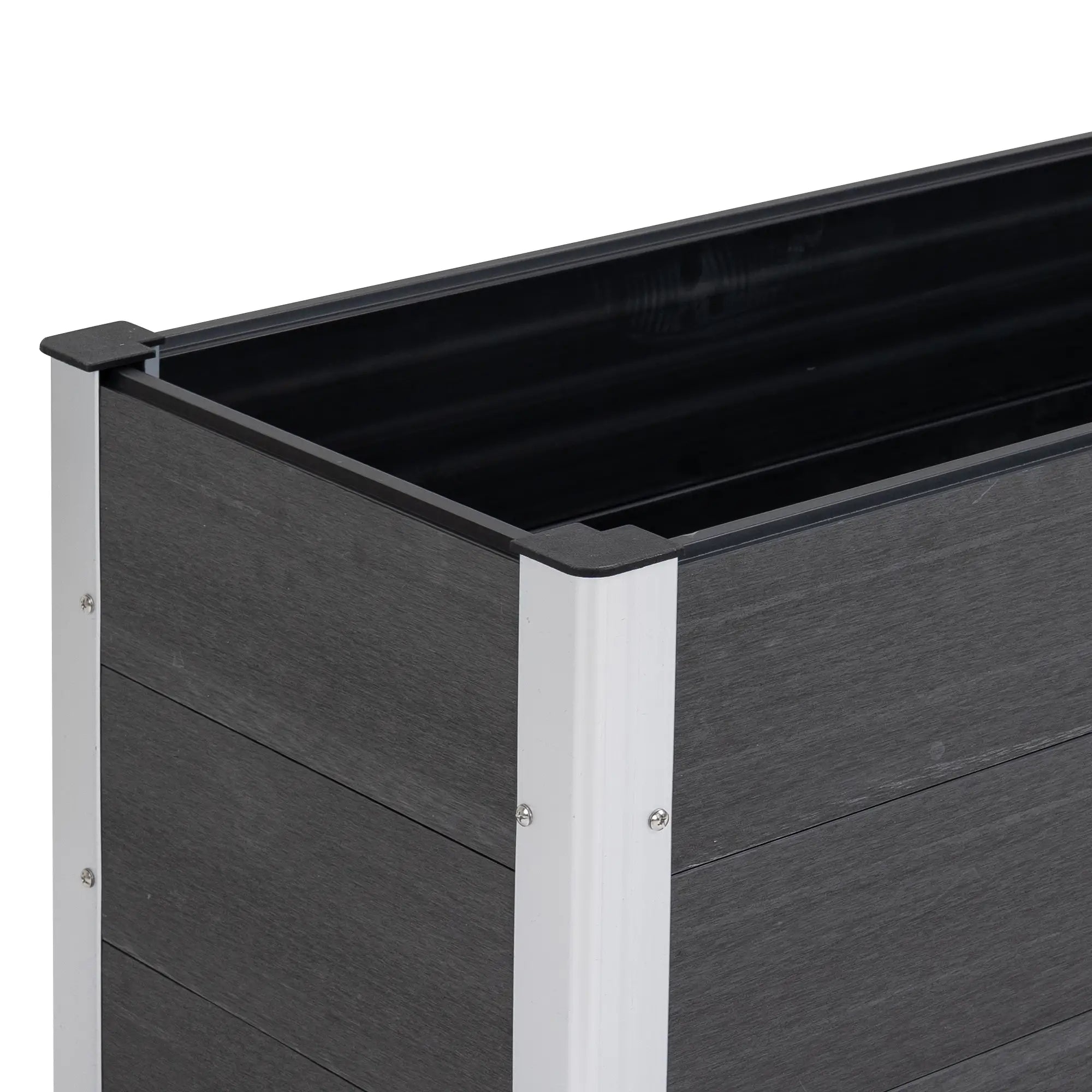 3' x 2' x 2' Raised Garden Bed, Wood Plastic Planter Box, Grey Galvanized Planter Boxes at Gallery Canada