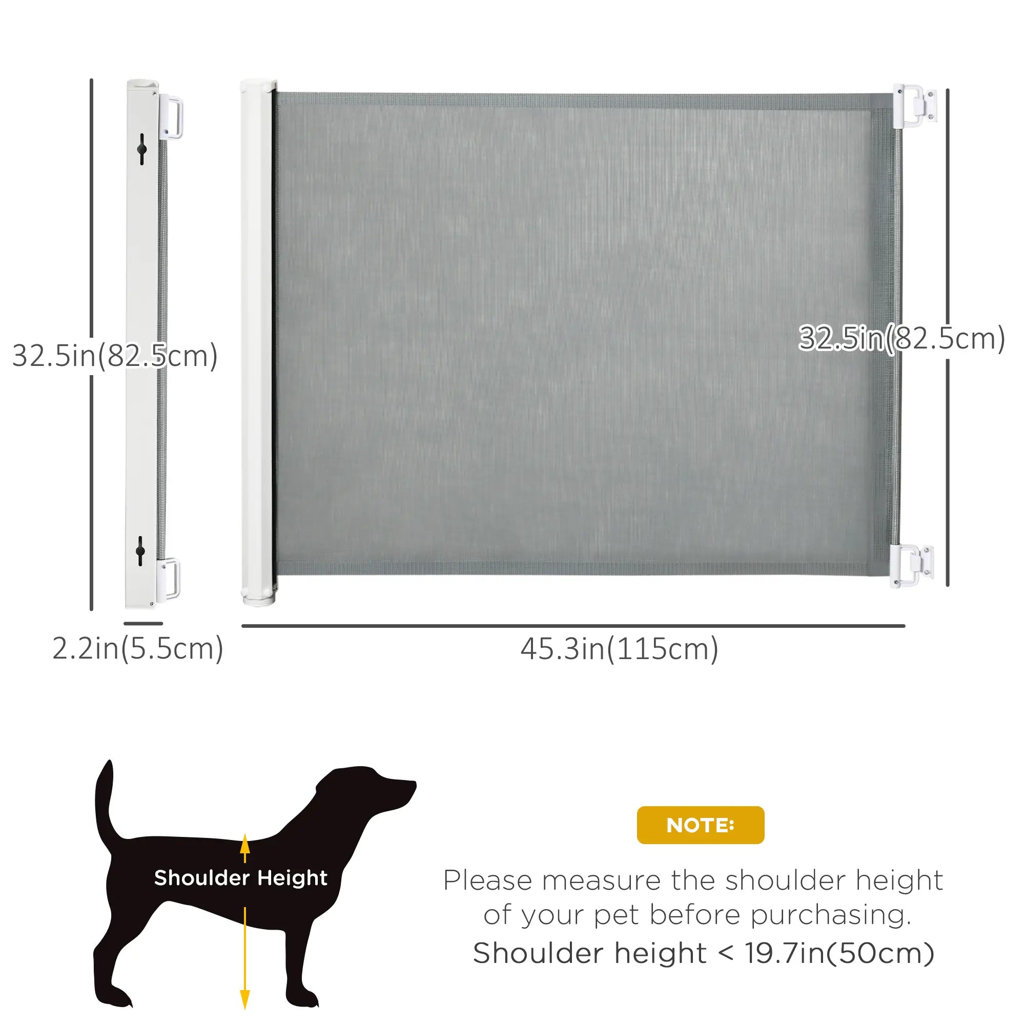 Retractable Pet Safety Gate, Flexible for Stairways Doorways, Grey Houses, Kennels & Pens at Gallery Canada