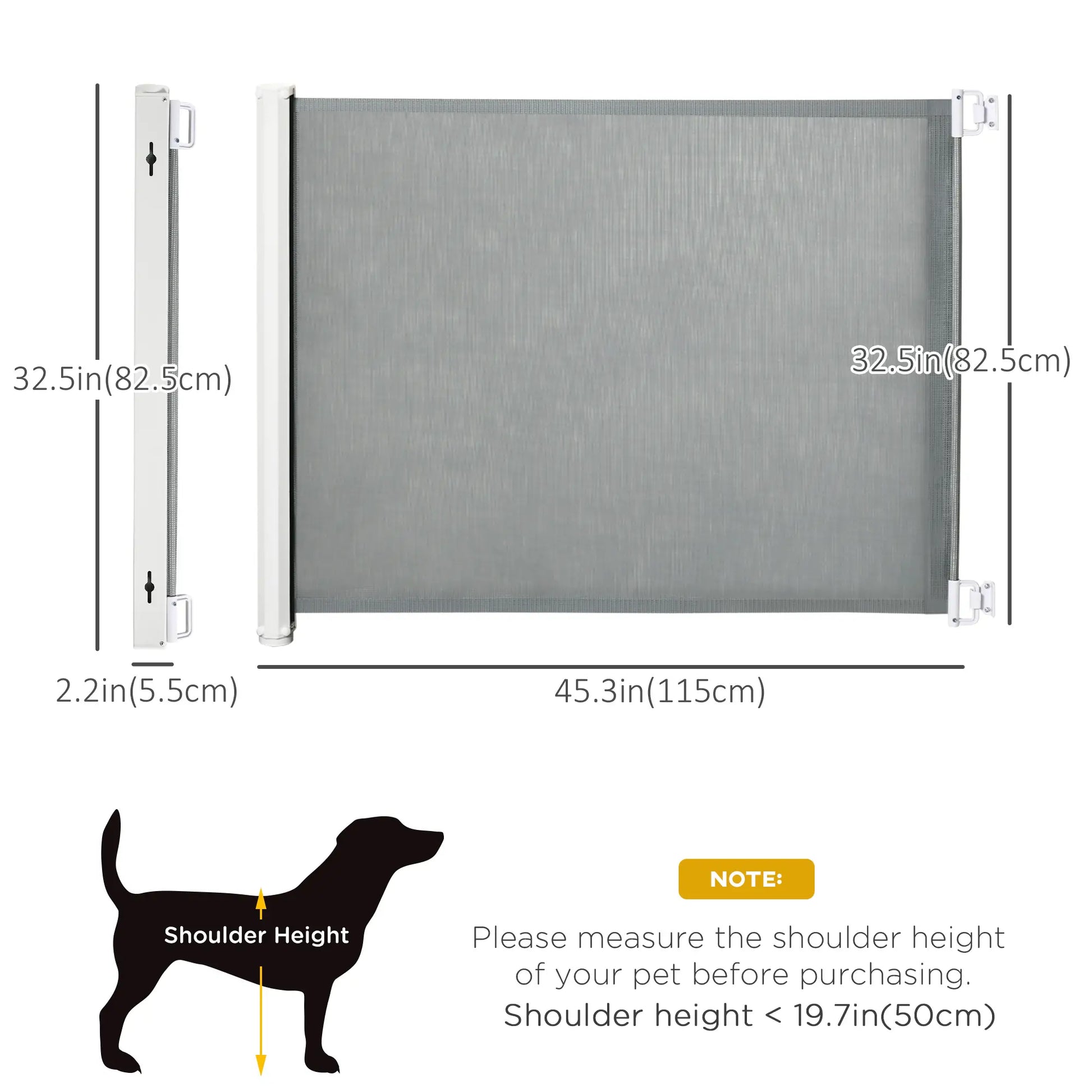 Retractable Pet Safety Gate, Flexible for Stairways Doorways, Grey Houses, Kennels & Pens at Gallery Canada