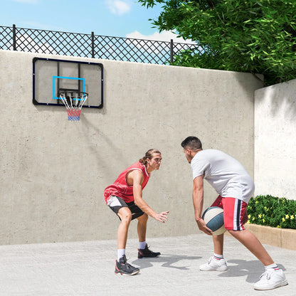 Wall Mounted Basketball Hoop, 45" x 29" Backboard, Durable Rim, All-Weather Net Basketball at Gallery Canada