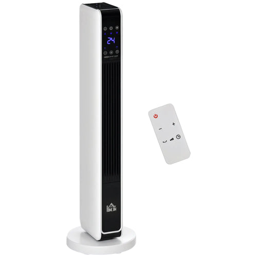 Ceramic Tower Heater, Oscillating, Remote, Timer, 750W/1500W
