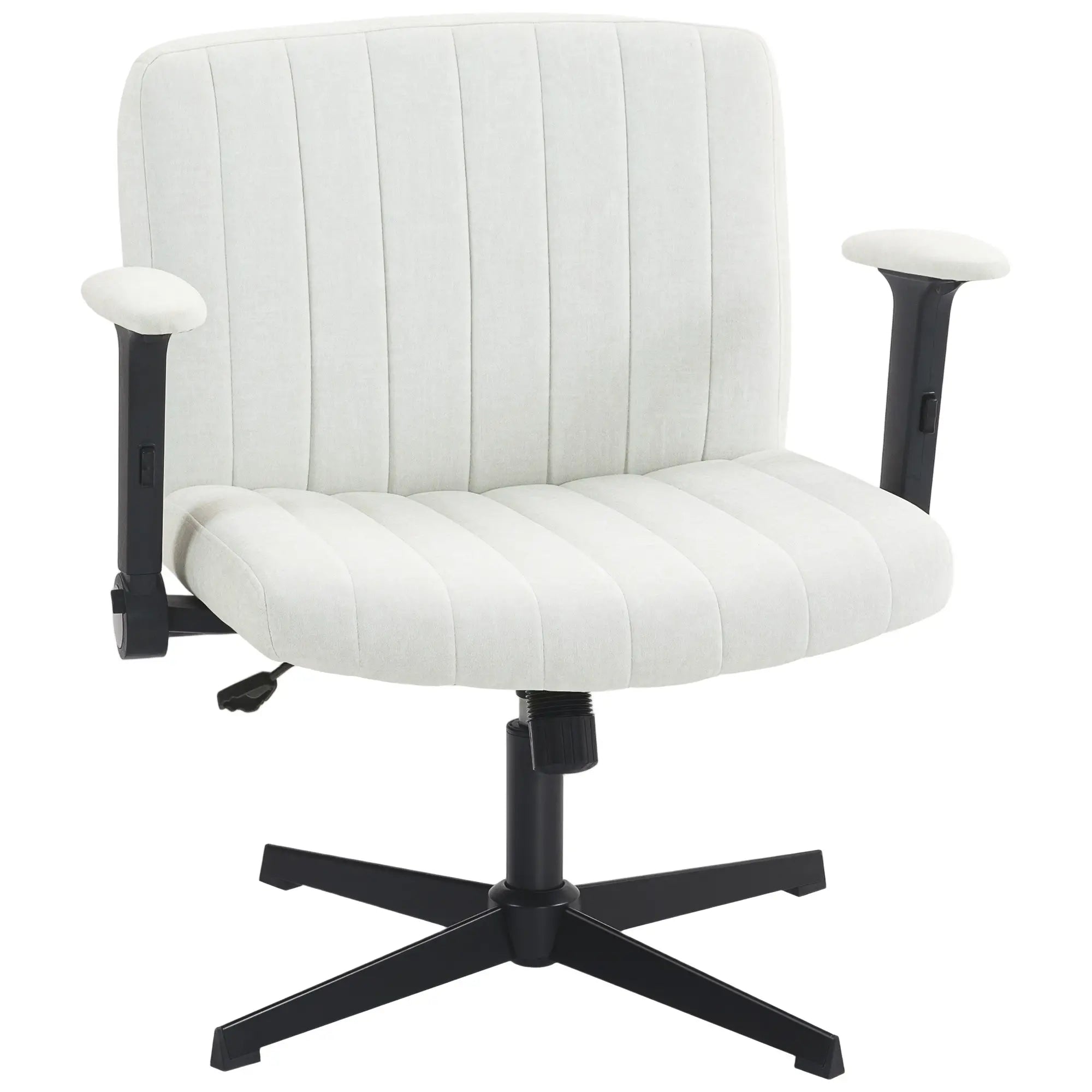Criss Cross Chair, Flip-Up Armrests, Adjustable Height, Tilting, No Wheels, Beige Task Chairs at Gallery Canada