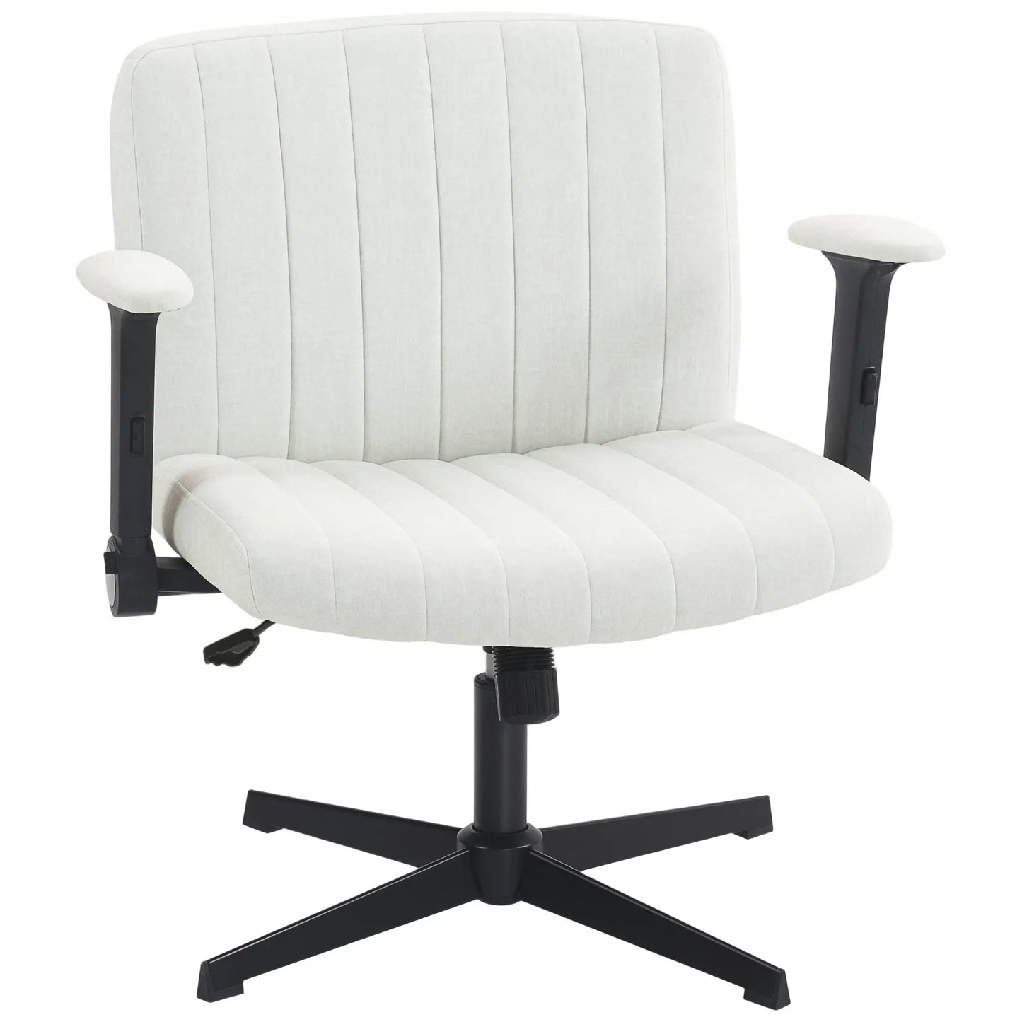 Criss Cross Chair, Flip-Up Armrests, Adjustable Height, Tilting, No Wheels, Beige Task Chairs at Gallery Canada