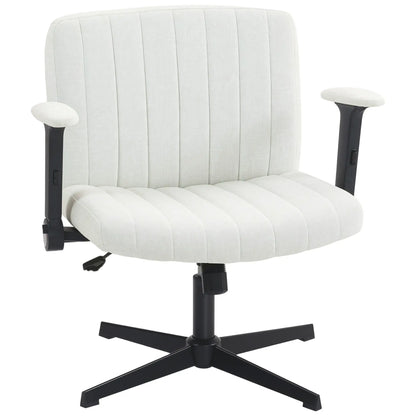 Criss Cross Chair, Flip-Up Armrests, Adjustable Height, Tilting, No Wheels, Beige Task Chairs at Gallery Canada
