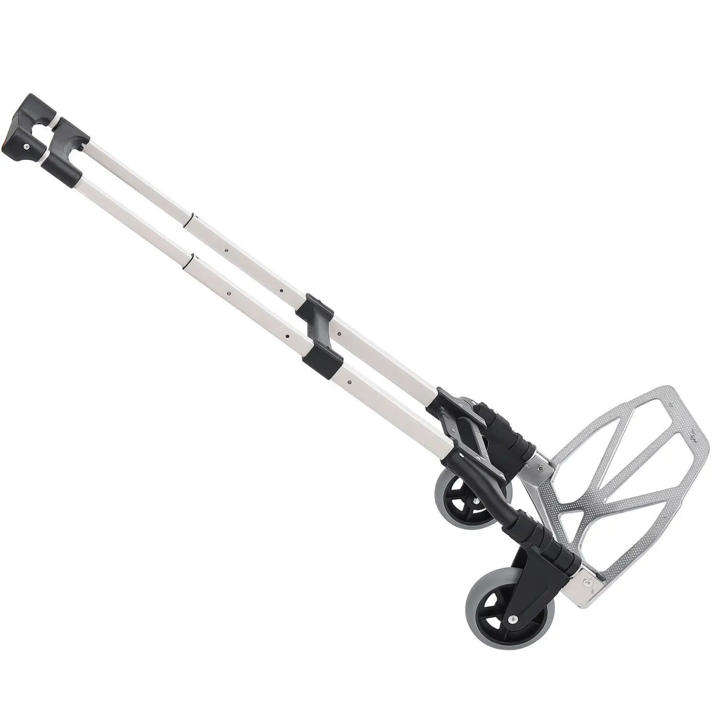 Folding Hand Truck, 2 Wheels, Heavy Duty, 3 Level Handle, 154lbs Capacity, Aluminum Folding Hand Trucks Silver at Gallery Canada