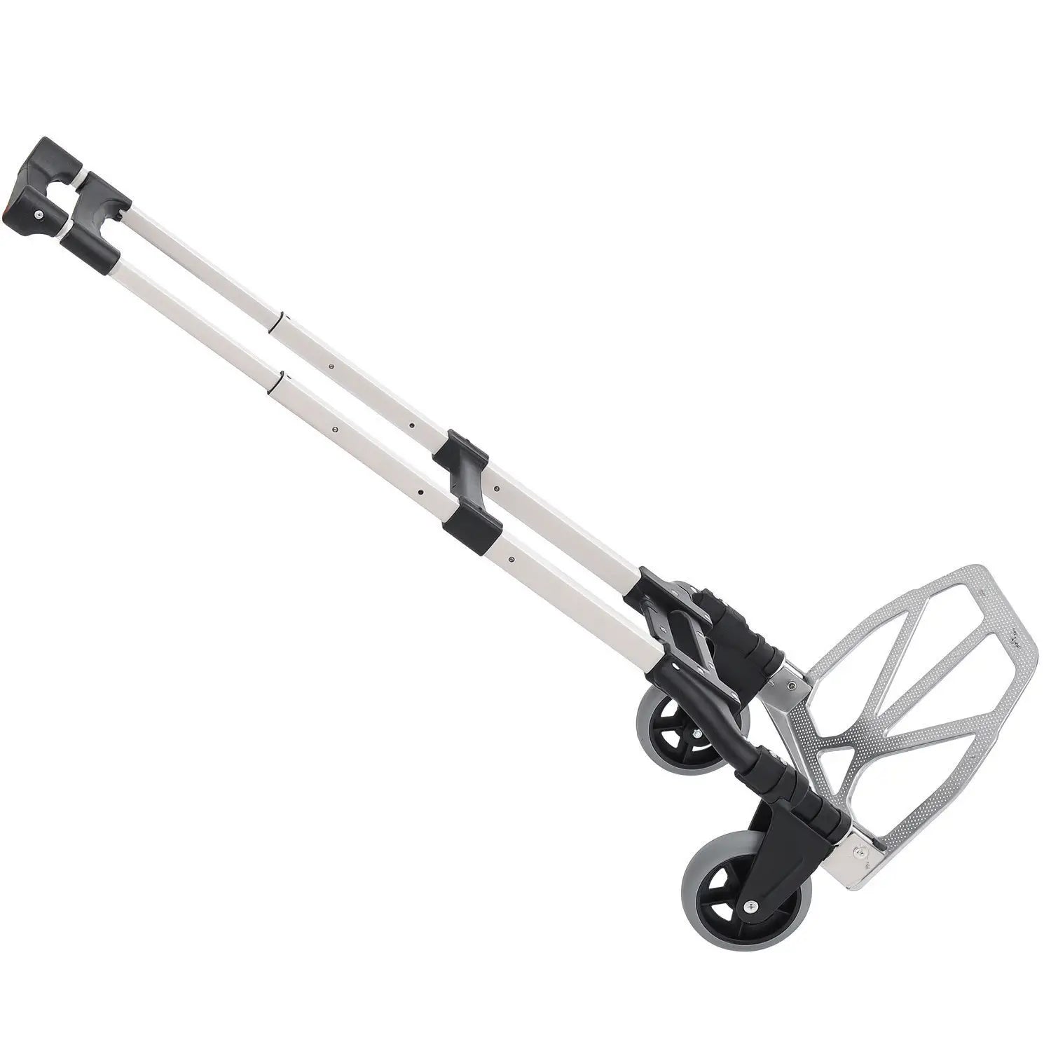 Folding Hand Truck, 2 Wheels, Heavy Duty, 3 Level Handle, 154lbs Capacity, Aluminum Folding Hand Trucks Silver at Gallery Canada