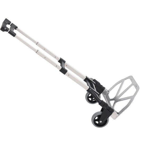 Folding Hand Truck, 2 Wheels, Heavy Duty, 3 Level Handle, 154lbs Capacity, Aluminum Folding Hand Trucks Silver at Gallery Canada