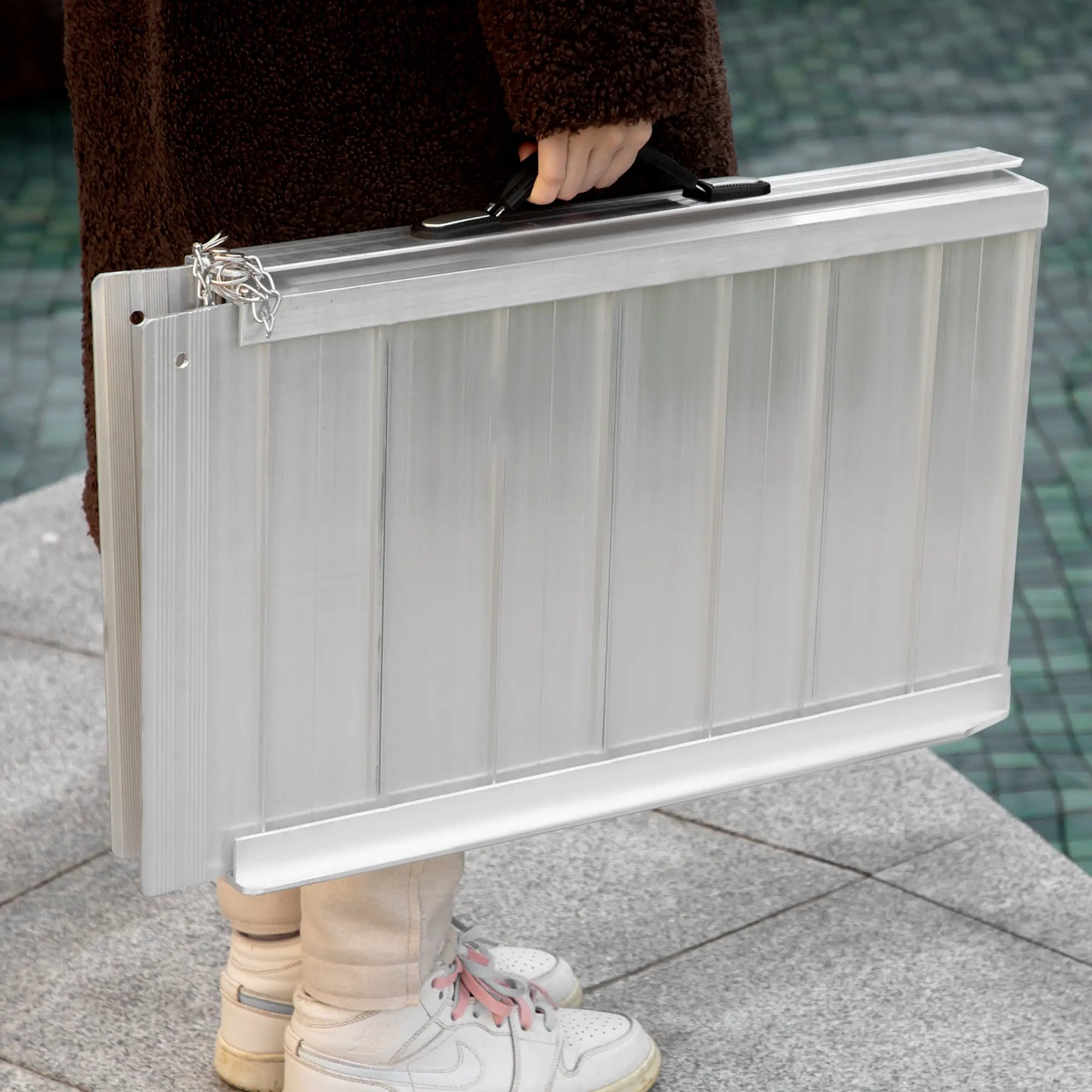 Textured Aluminum Folding Wheelchair Ramp, 2', Portable Threshold Ramp Knee Walker & Wheelchair Ramps at Gallery Canada