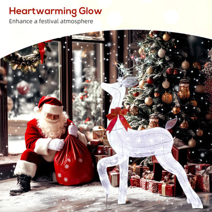 4.3FT Lighted Christmas Reindeer, RGB and Warm White LEDs, IP44 Waterproof, RGB and Warm White Christmas Decorations at Gallery Canada