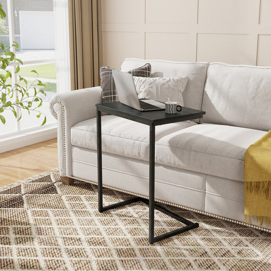 C-Shaped Side Table, Sofa Snack End Table, Black End & Side Tables Black at Gallery Canada