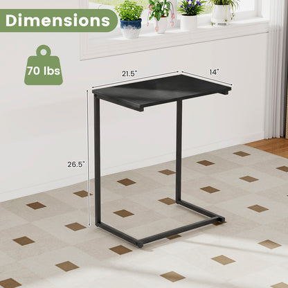 C-Shaped Side Table, Sofa Snack End Table, Black End & Side Tables at Gallery Canada