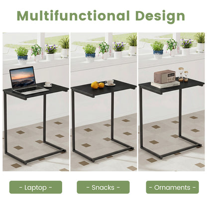 C-Shaped Side Table, Sofa Snack End Table, Black End & Side Tables at Gallery Canada