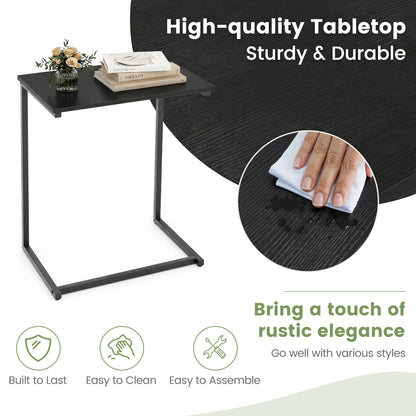 C-Shaped Side Table, Sofa Snack End Table, Black End & Side Tables at Gallery Canada