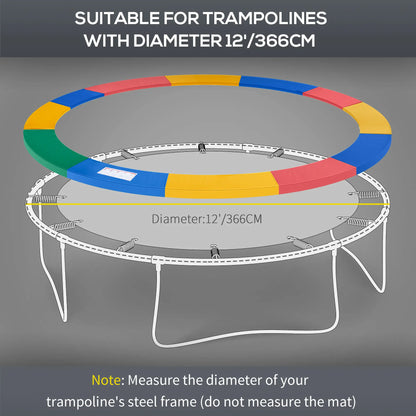 12ft Trampoline Pad, 144 Spring Safety Cover, EPE Foam, Colorful Trampolines at Gallery Canada