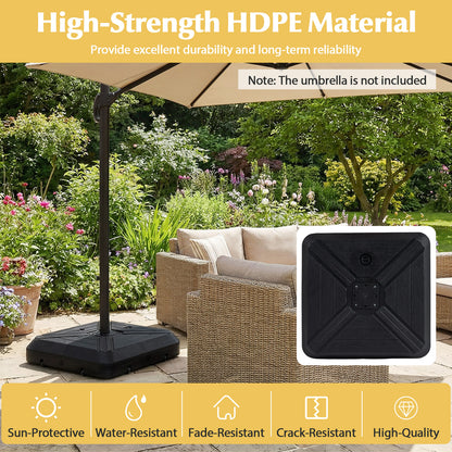 Cantilever Offset Umbrella Base with Wheels for Backyard Poolside Outdoor Umbrella Bases at Gallery Canada