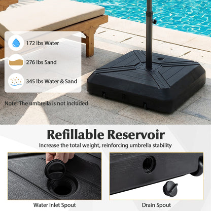 Cantilever Offset Umbrella Base with Wheels for Backyard Poolside Outdoor Umbrella Bases at Gallery Canada