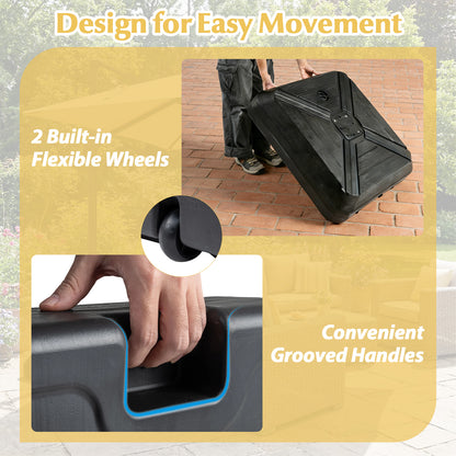 Cantilever Offset Umbrella Base with Wheels for Backyard Poolside Outdoor Umbrella Bases at Gallery Canada