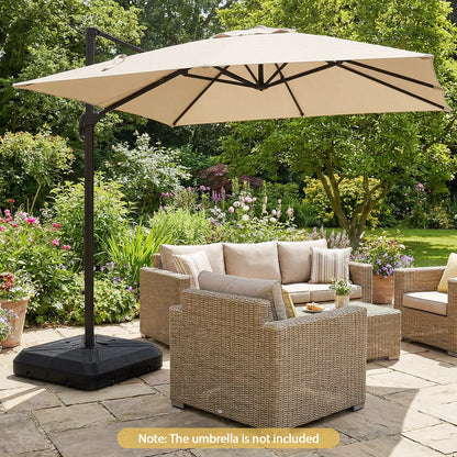 Cantilever Offset Umbrella Base with Wheels for Backyard Poolside Outdoor Umbrella Bases at Gallery Canada