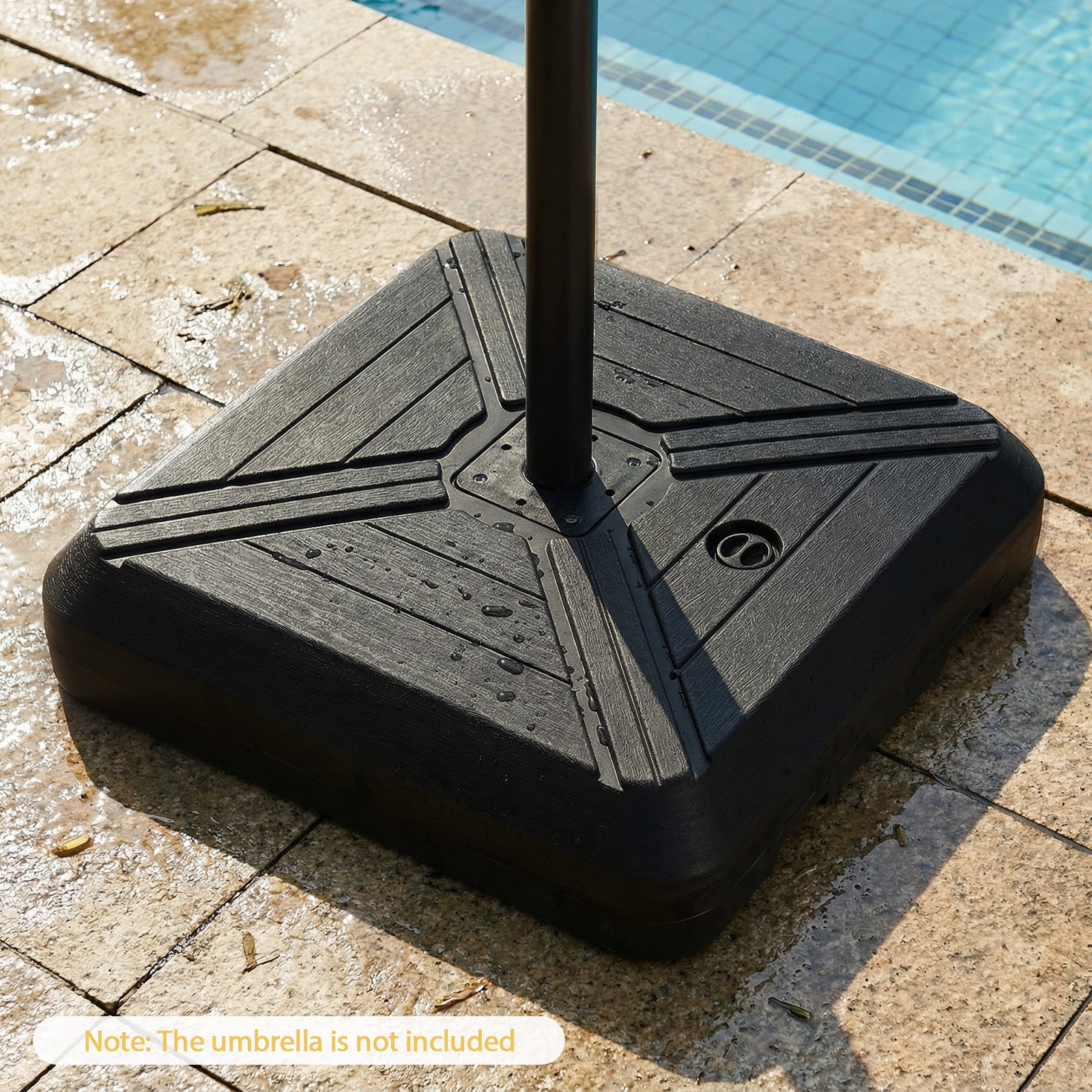 Cantilever Offset Umbrella Base with Wheels for Backyard Poolside Outdoor Umbrella Bases at Gallery Canada