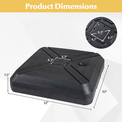 Cantilever Offset Umbrella Base with Wheels for Backyard Poolside Outdoor Umbrella Bases at Gallery Canada