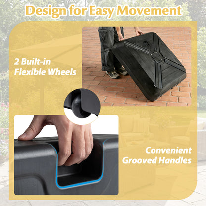 Cantilever Offset Umbrella Base with Wheels for Backyard Poolside Outdoor Umbrella Bases at Gallery Canada