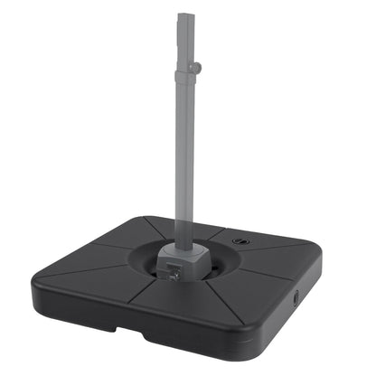 Cantilever Patio Umbrella Base, 220 LBS Water Sand Fillable Weighted Stand, Black Outdoor Umbrella Bases at Gallery Canada