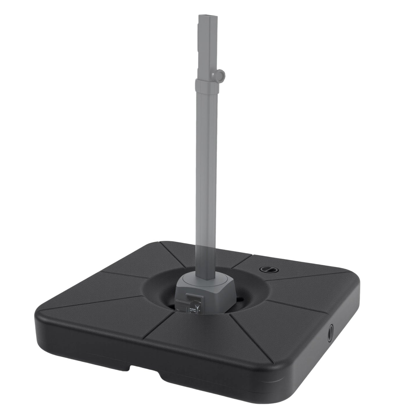 Cantilever Patio Umbrella Base, 220 LBS Water Sand Fillable Weighted Stand, Black Outdoor Umbrella Bases at Gallery Canada
