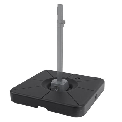 Cantilever Patio Umbrella Base, 220 LBS Water Sand Fillable Weighted Stand, Black Outdoor Umbrella Bases at Gallery Canada