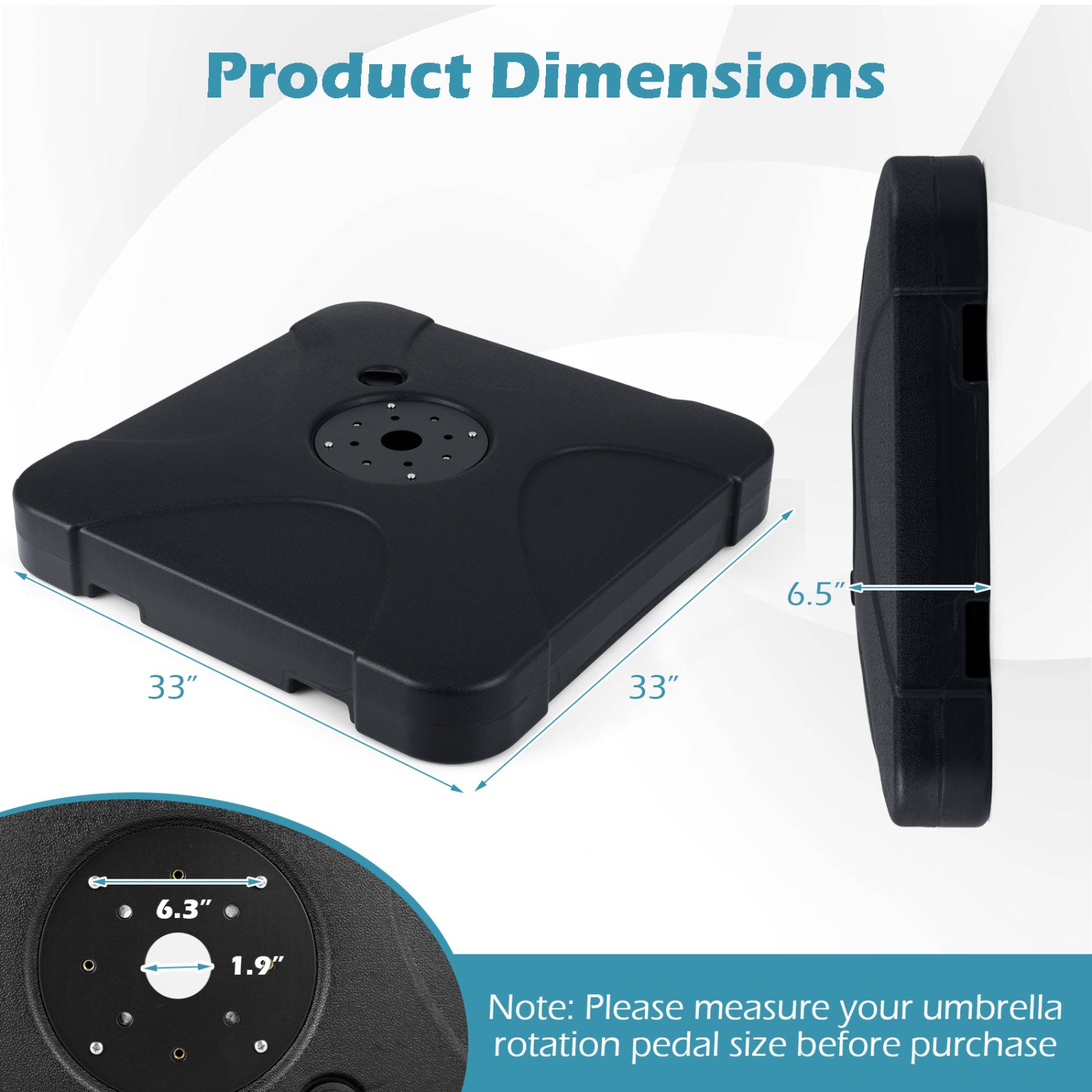 Umbrella Base, 242 Lbs, Water/Sand Fillable Outdoor Umbrella Bases at Gallery Canada