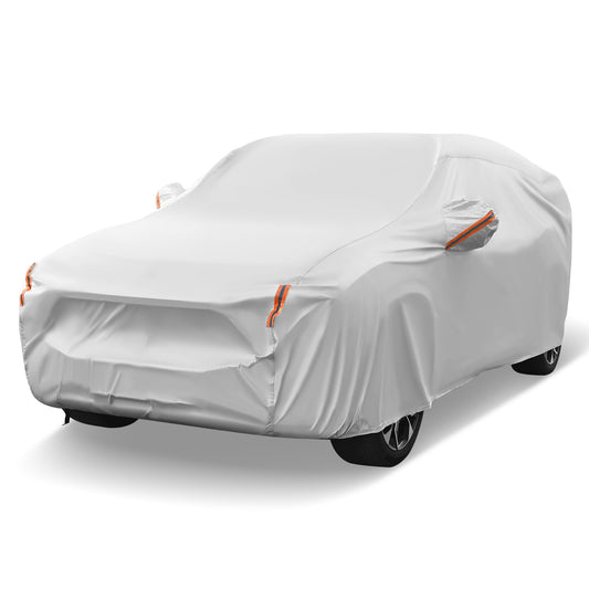 Universal Car Cover, 190 Inch, Rain Sun UV Protection, Silver Garages Silver at Gallery Canada