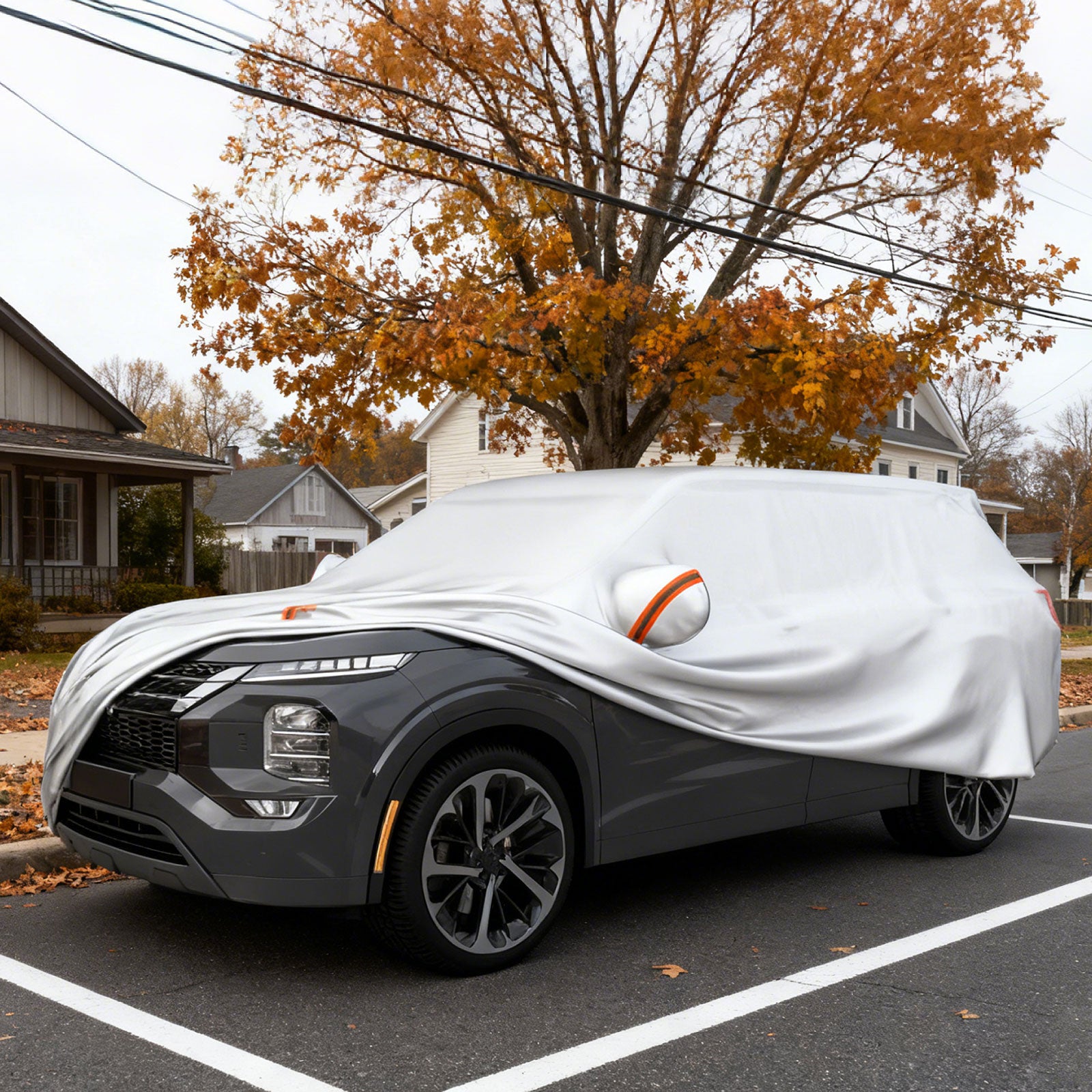200 Inch Car Cover, Rain Sun UV Protection, Silver Garages at Gallery Canada