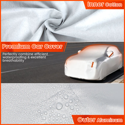 200 Inch Car Cover, Rain Sun UV Protection, Silver Garages at Gallery Canada