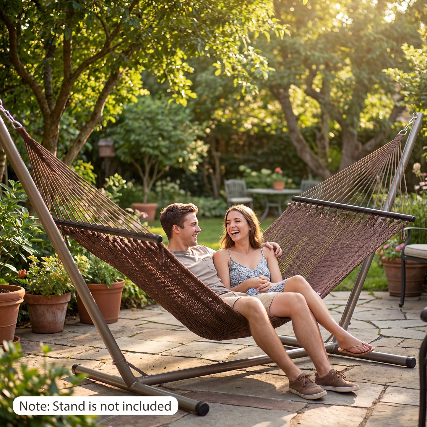 Caribbean Hammock With Spreader Bar, Brown Hammocks at Gallery Canada