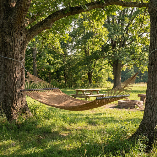 Caribbean Hammock With Spreader Bar, Khaki