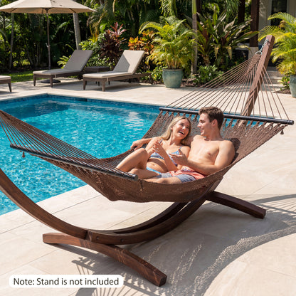 Caribbean Hammock With Spreader Bar, Brown Hammocks at Gallery Canada