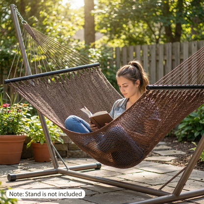 Caribbean Hammock With Spreader Bar, Brown Hammocks at Gallery Canada
