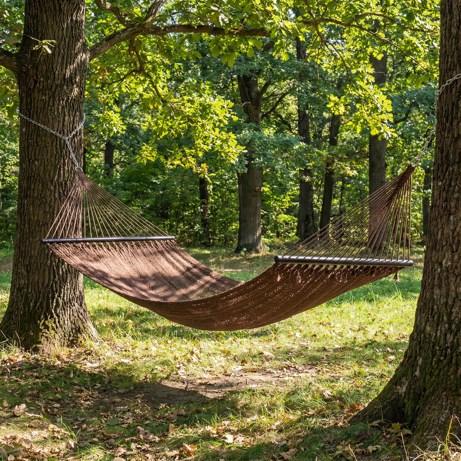 Caribbean Hammock With Spreader Bar, Brown Hammocks at Gallery Canada