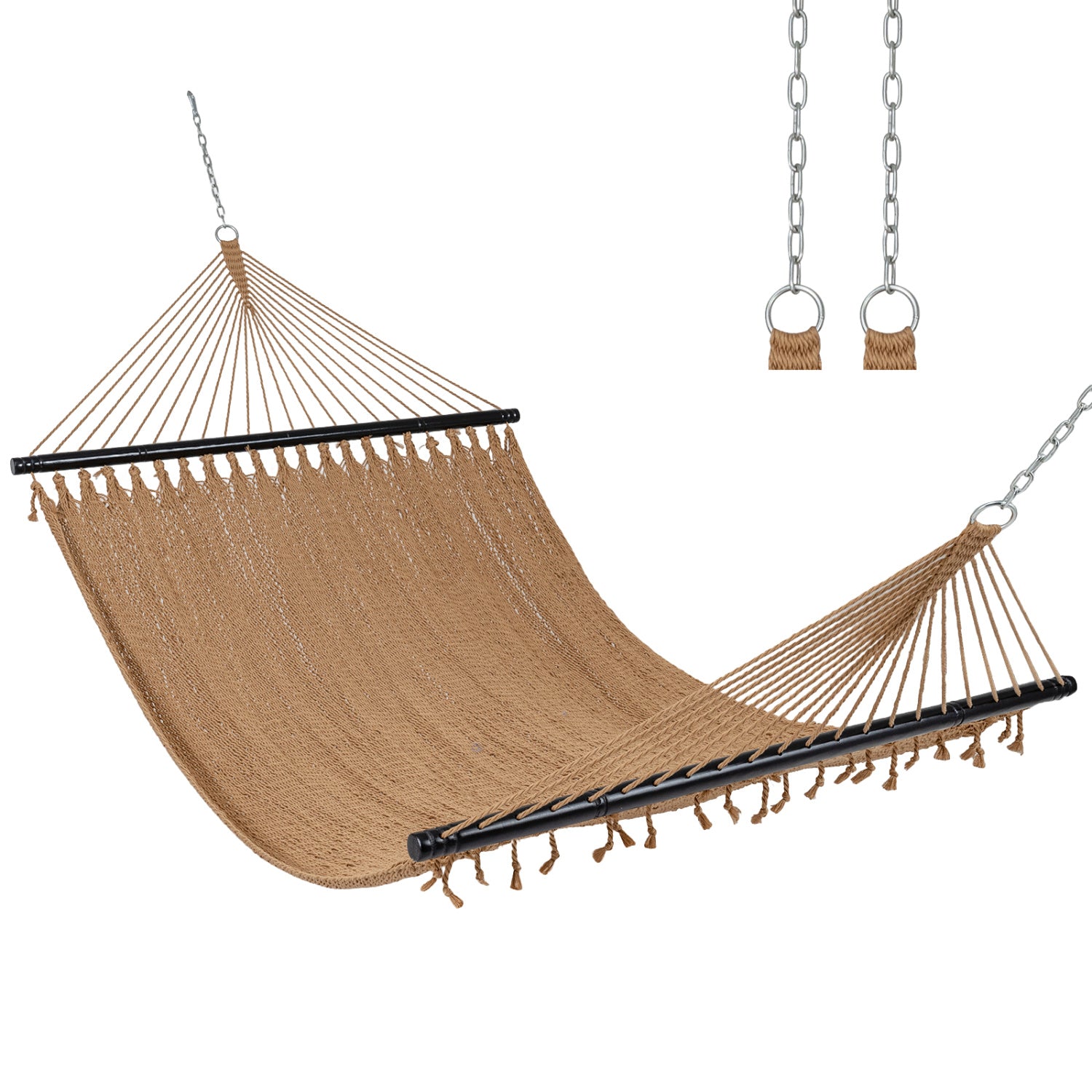Caribbean Hammock With Spreader Bar, Khaki Hammocks Khaki at Gallery Canada