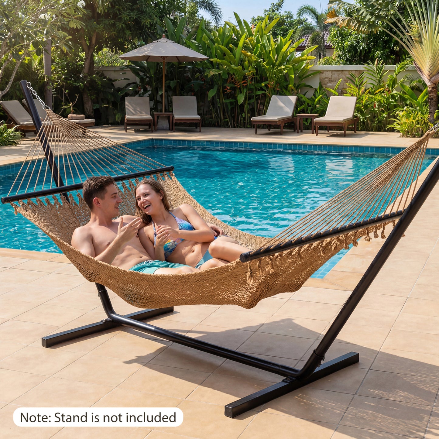 Caribbean Hammock With Spreader Bar, Khaki Hammocks at Gallery Canada