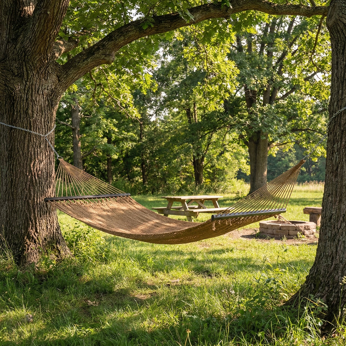 Caribbean Hammock With Spreader Bar, Khaki Hammocks at Gallery Canada