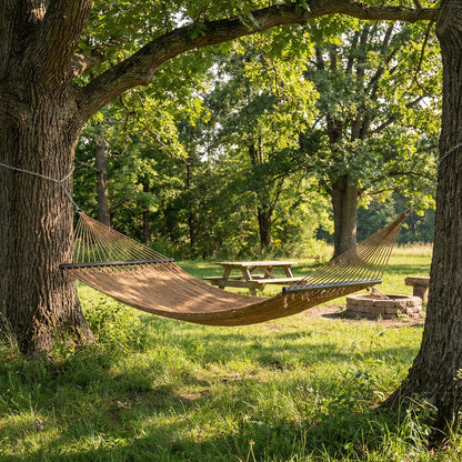 Caribbean Hammock With Spreader Bar, Khaki Hammocks at Gallery Canada