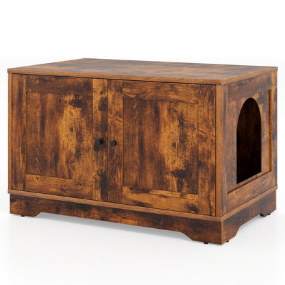 Wooden Cat Litter Box Enclosure, Indoor Cat House, Brown Cat Supplies at Gallery Canada