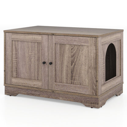 Indoor Wooden Cat Litter Box Enclosure, End Table Nightstand, Grey Cat Supplies at Gallery Canada
