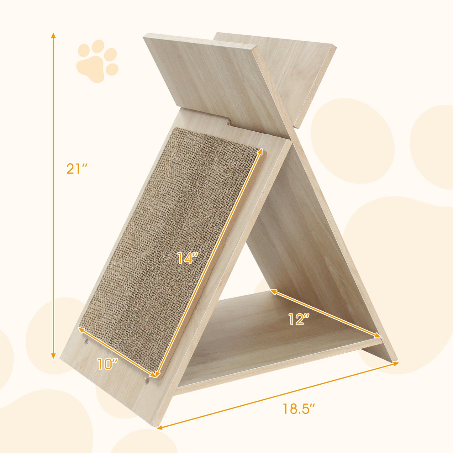 Cat Scratcher for Claw Sharpening and Furniture Protection-NA, Natural
